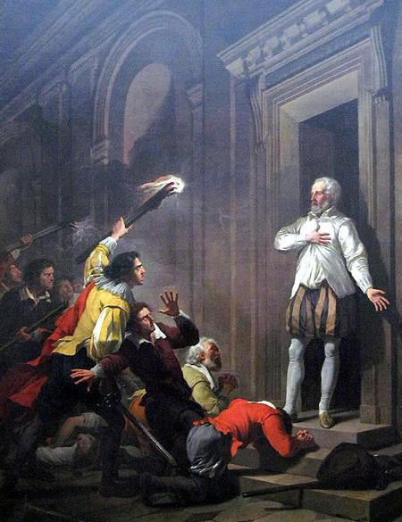 Joseph-Benoit Suvee Admiral de Coligny impressing his murderers